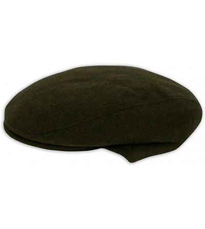 Newsboy Caps Mens Womens Wool Winter Flat Cap Italian Designer Hat (CT514) - Olive Green - C012HMTH28V $21.04