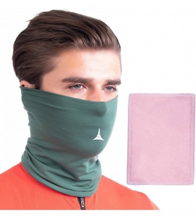 Balaclavas Face Mask Reusable with Filter - Anti Pollution Neck Gaiter - Face Cover - Forest Green - CV198XQY5DQ $19.41
