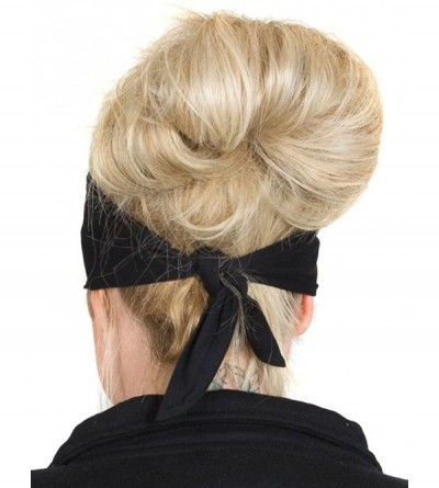 Headbands Head Wrap - Womens Wide Headbands - Biker Chick Headwear - Cross (6 Colors) - Red - CL11IMVAI6B $18.97