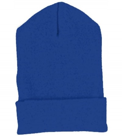 Skullies & Beanies Heavy Weight Cuffed Knit Cap - Royal Blue - CJ114B0CYWJ $9.37