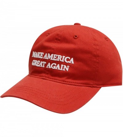 Baseball Caps Make America Great Again Cotton Baseball Cap Red - CC12CI0EM8H $16.07