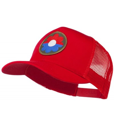 Baseball Caps US Army 9th Infantry Division Patched Mesh Back Cap - Red - CP11LUGWRKV $21.34