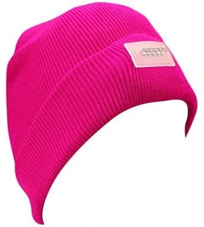 Skullies & Beanies 5 LED Knit Flash Light Beanie Hat Cap for Night Fishing Camping Handyman Working - Rose - CI12O9TYXTO $7.78