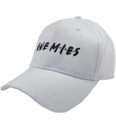 Baseball Caps Fashion Adjustable Dad Hat Enemies Embroidery Baseball Cap Men and Women Hip-hop Letter Cap Black - White - CM1...