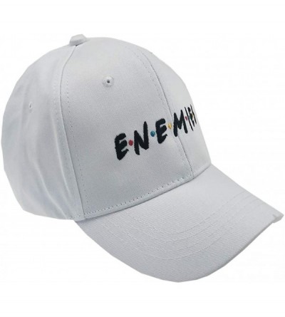 Baseball Caps Fashion Adjustable Dad Hat Enemies Embroidery Baseball Cap Men and Women Hip-hop Letter Cap Black - White - CM1...