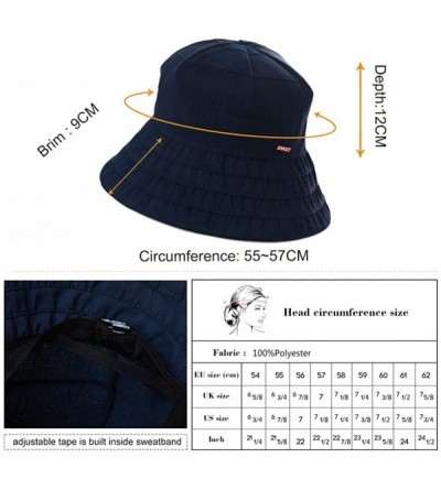 Bucket Hats Womens UPF50+ Summer Sunhat Bucket Packable Wide Brim Hats w/Chin Cord - 00047_khaki Beige - C818U65U8XH $14.28