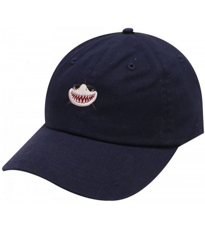 Baseball Caps Shark Face Cotton Baseball Dad Caps - Hunter Green - C417YEW9R9H $15.15