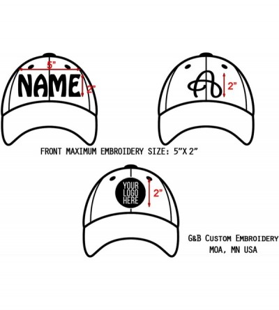 Baseball Caps 2 Side Embroidery. Front and Back. Place Your own Text. 6477 Flexfit Wool Blend Cap - Red - CS180I685L7 $27.10