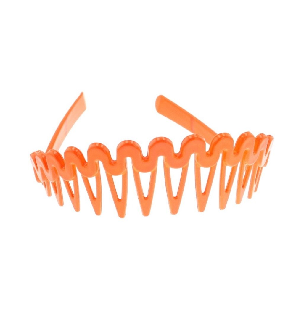 Headbands Women's Zig Zag Rake Headband (Orange) - Orange - CH1874U7NW4 $26.09