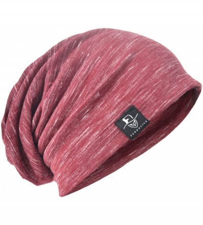 Skullies & Beanies Men Slouch Hollow Beanie Thin Summer Cap Skullcap B011h - 079-red - CB18S60NLE0 $16.12