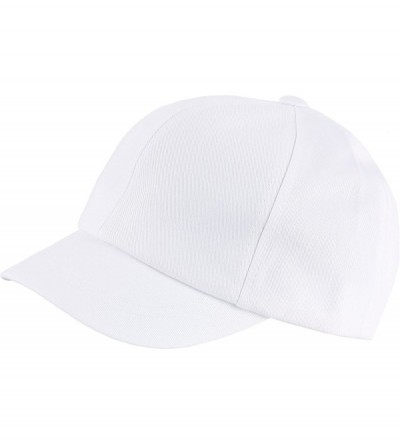 Baseball Caps B409 Empty Plain Ball Cap Cute Short Bill Design Cotton Baseball Hat Truckers - White - CC18ERNYL4E $45.96