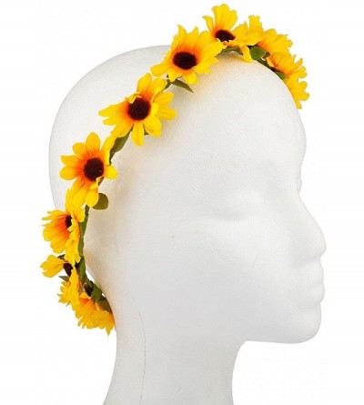 Headbands Sunflower Floral Flower Yellow Head Hair Crown - CT129JUIA27 $9.64