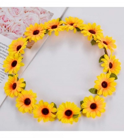 Headbands Sunflower Floral Flower Yellow Head Hair Crown - CT129JUIA27 $9.64