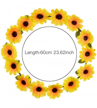 Headbands Sunflower Floral Flower Yellow Head Hair Crown - CT129JUIA27 $9.64