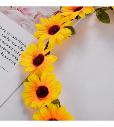Headbands Sunflower Floral Flower Yellow Head Hair Crown - CT129JUIA27 $9.64