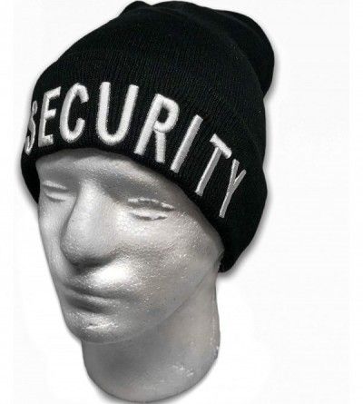 Skullies & Beanies 9" Embroidered Security Cuffed Beanie/Skull Cap - CZ192IWIEEC $11.45