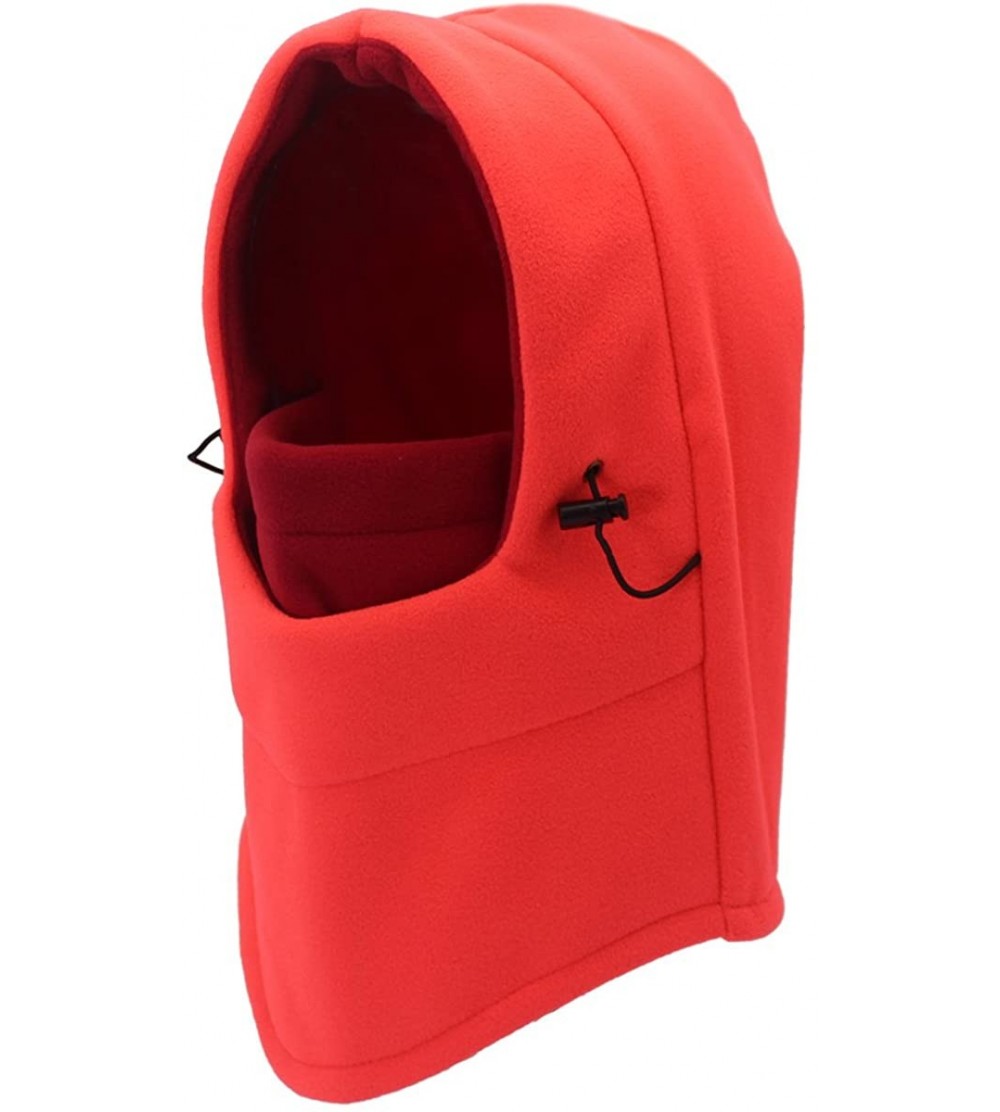 Balaclavas Balaclava Windproof Thermal Outdoor Dual Layer - Orange/Rl - CH187KD0M37 $10.67