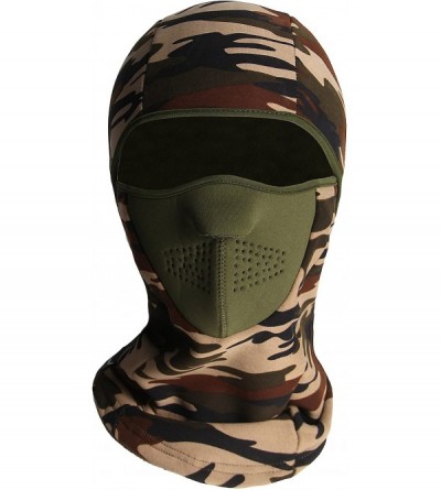 Balaclavas Winter Windproof Fleece Thermal Motorcycle Ski Headwear Balaclava - Light Camo - CI188HO659K $11.15