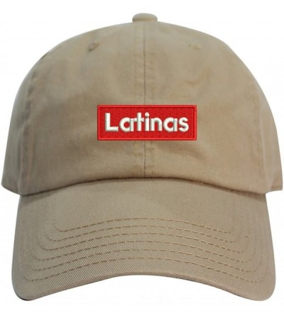 Baseball Caps Latinas Dad Hat Cotton Baseball Cap Polo Style Low Profile - Khaki - CE18669ZWSL $20.42