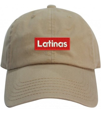 Baseball Caps Latinas Dad Hat Cotton Baseball Cap Polo Style Low Profile - Khaki - CE18669ZWSL $9.35