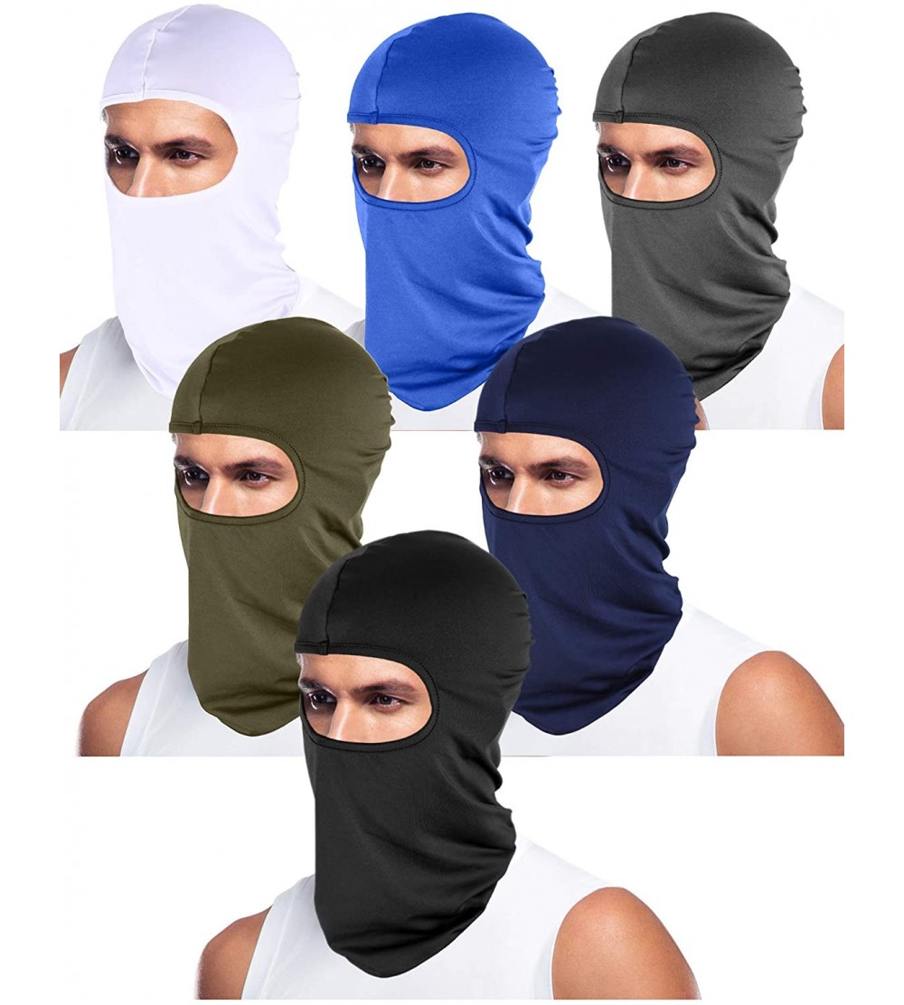 Balaclavas 6 Pieces Face Balaclava Cover Ice Silk UV Protection Full Face Cover for Women and Men Outdoor Sports - CR18TZZ9CU...