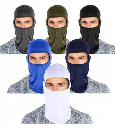 Balaclavas 6 Pieces Face Balaclava Cover Ice Silk UV Protection Full Face Cover for Women and Men Outdoor Sports - CR18TZZ9CU...