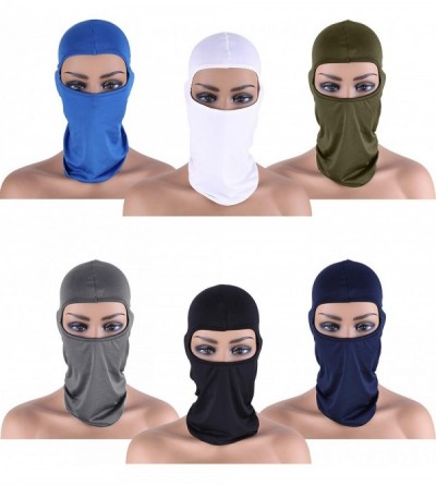 Balaclavas 6 Pieces Face Balaclava Cover Ice Silk UV Protection Full Face Cover for Women and Men Outdoor Sports - CR18TZZ9CU...