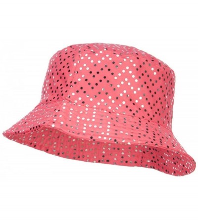 Bucket Hats Ladies Bling Disk Bucket Hat - Pink - CF12ENS0W9F $19.78