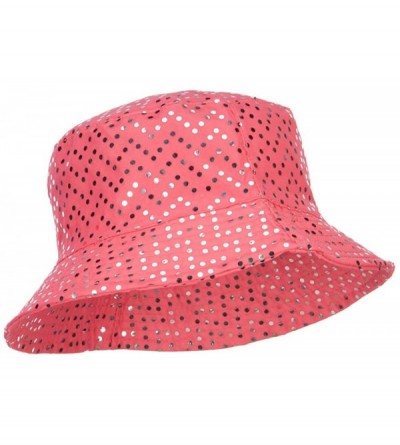 Bucket Hats Ladies Bling Disk Bucket Hat - Pink - CF12ENS0W9F $19.78