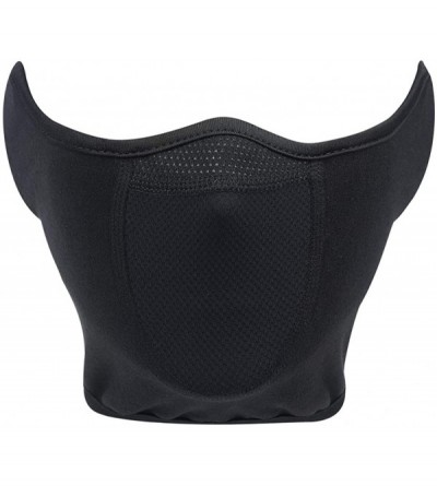 Balaclavas Half Ski Mask Windproof Face Cover Winter Warm Ear Warmer Cold Weather Men Women - Black - C918AD082RD $9.95