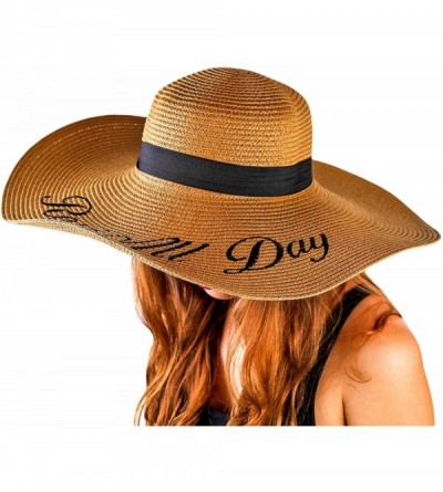 Sun Hats Beach Hats for Women - Sun Hats for Women - Beach hat - Floppy Hats for Women - Sun Hat - Rose All Day - Khaki - C81...