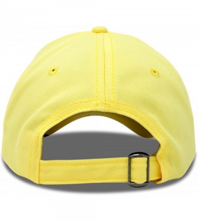 Baseball Caps Pixel Heart Hat Womens Dad Hats Cotton Caps Embroidered Valentines - Minion Yellow - CV18LGSXWWM $13.64