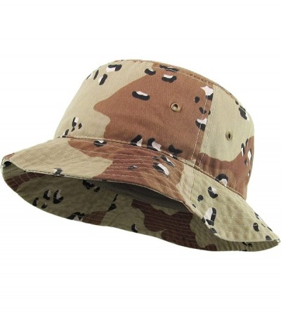 Bucket Hats Unisex Washed Cotton Bucket Hat Summer Outdoor Cap - (1. Bucket Classic) Desert Camo - CW18HA4XNC0 $11.44