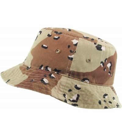 Bucket Hats Unisex Washed Cotton Bucket Hat Summer Outdoor Cap - (1. Bucket Classic) Desert Camo - CW18HA4XNC0 $11.44