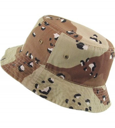 Bucket Hats Unisex Washed Cotton Bucket Hat Summer Outdoor Cap - (1. Bucket Classic) Desert Camo - CW18HA4XNC0 $11.44