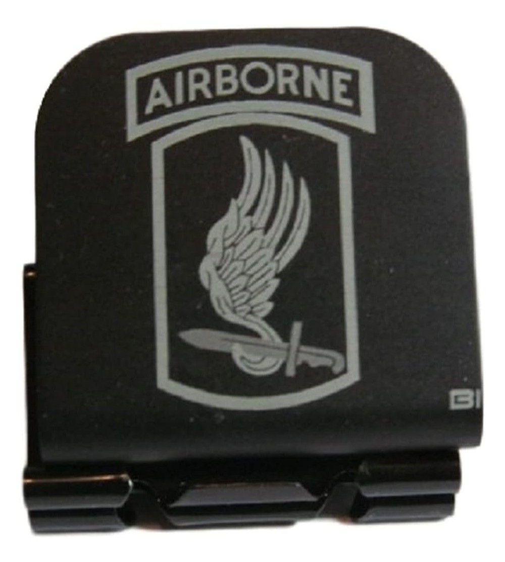 Baseball Caps 173rd Airborne Patch Laser Etched Hat Clip Black - CX12GD9R0C9 $11.47