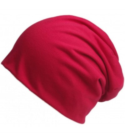 Skullies & Beanies Unisex Oversized Ski Slouch Hat Baggy Slouchy Stretch Beanies Skull Cap - Red - CP1840MXGHK $8.10