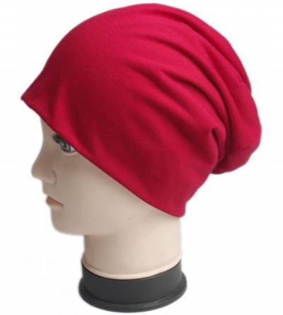 Skullies & Beanies Unisex Oversized Ski Slouch Hat Baggy Slouchy Stretch Beanies Skull Cap - Red - CP1840MXGHK $8.10