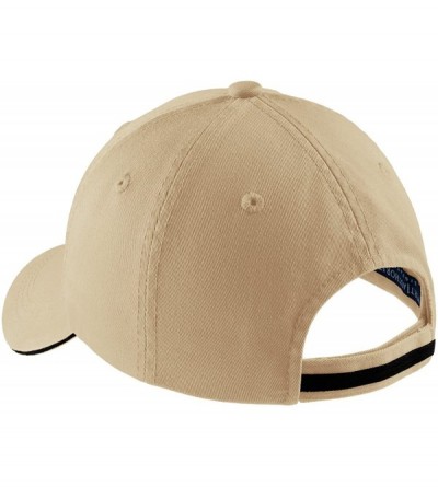 Baseball Caps Sandwich Bill Cap with Striped Closure. C830 - Charcoal Blue/ White - C21123GTMG9 $7.26