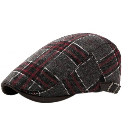 Newsboy Caps Men's Newsboy Gatsby Cabbie Hats Cotton Adjustable Driving Winter Hat - C - CX18M3YK3SI $8.52
