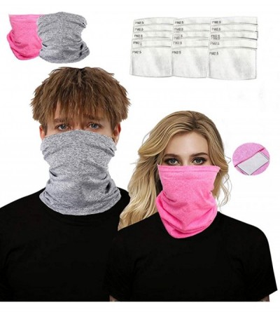 Balaclavas 3 OR 2Pack Neck Gaiter Breathable Face Cover Bandanas Balaclava Infinity Scarf for Women Men - Pink+gray - CF198KX...