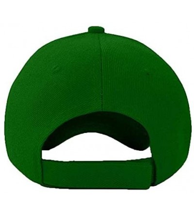 Baseball Caps Plain Adjustable Baseball Cap Classic Adjustable Hat Men Women Unisex Ballcap 6 Panels - Green/Pack 2 - CA192WM...