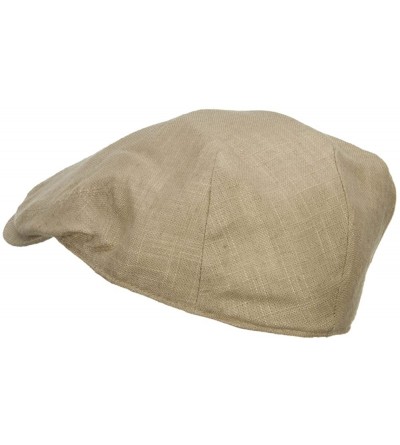 Newsboy Caps Men's Linen Summer Ivy Cap - Khaki - C011YAJEY7X $26.51