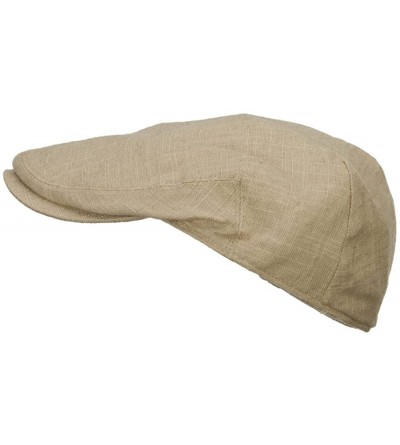 Newsboy Caps Men's Linen Summer Ivy Cap - Khaki - C011YAJEY7X $26.51