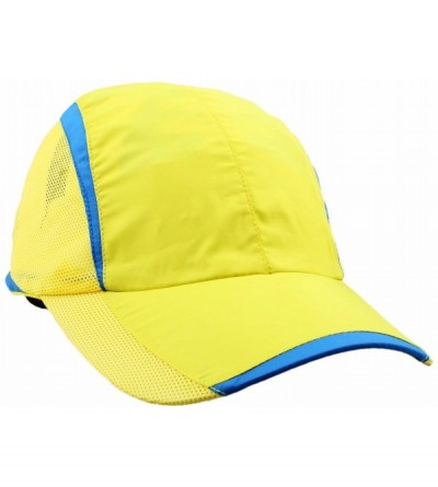 Baseball Caps Baseball Cap Hat-Running Golf Caps Sports Sun Hats Quick Dry Lightweight Ultra Thin - 01-yellow - C112I7KMG5X $...