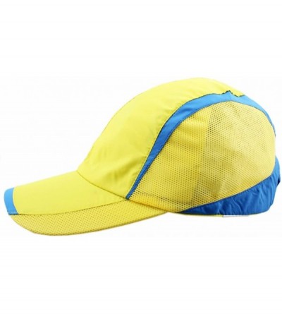 Baseball Caps Baseball Cap Hat-Running Golf Caps Sports Sun Hats Quick Dry Lightweight Ultra Thin - 01-yellow - C112I7KMG5X $...