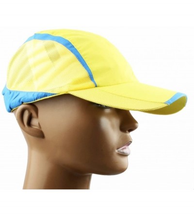 Baseball Caps Baseball Cap Hat-Running Golf Caps Sports Sun Hats Quick Dry Lightweight Ultra Thin - 01-yellow - C112I7KMG5X $...
