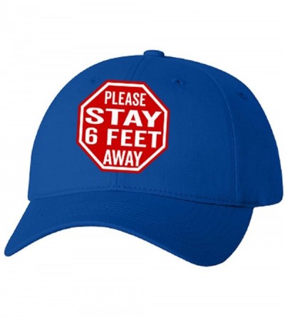 Baseball Caps Social Distancing Stay 6 Feet Away Please Keep Your Distance Hat Running Cap - Blue - CZ197IDRN73 $30.48