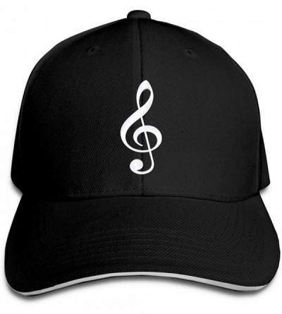 Baseball Caps Treble Clef Music Unisex Hats Trucker Hats Dad Baseball Hats Driver Cap - Black - CE18NZKCKGA $40.65