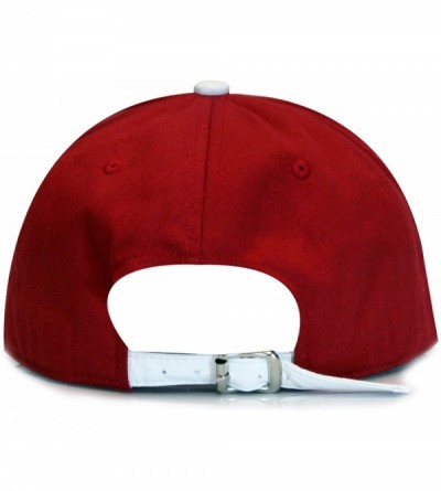 Baseball Caps Baseball 5 Panel Biker Hat - Cs290 Red/White - CK11WJW7DTP $14.20